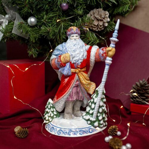 Дед Мороз красный (сложная роспись)( с коробкой) фото