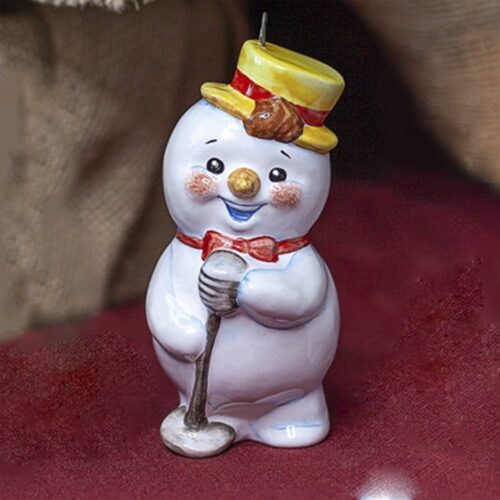 Снеговик музыкант с микрофоном фото