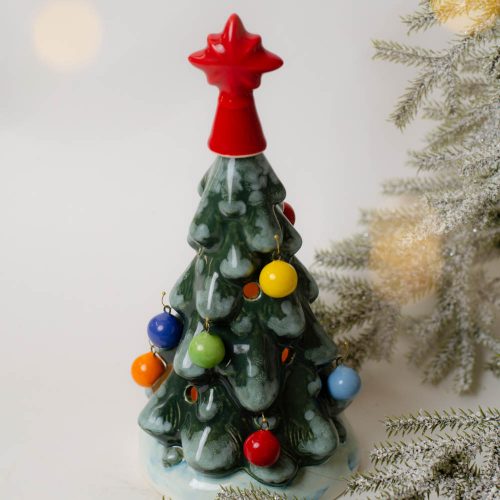 Ёлка подсвечник, 10 крючков с игрушками Ёлка подсвечник, 10 крючков с игрушками фото