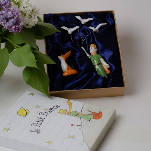 Набор маленький принц летит, лис (майолика) Набор маленький принц летит, лис (майолика) фото