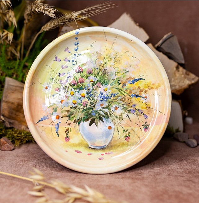 Тарелка 21 см Цветы в ассортименте Тарелка 21 см Цветы в ассортименте фото