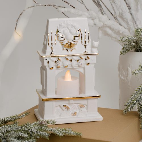 Подсвечник камин Рождественский (фарфор) !!! Подсвечник камин Рождественский (фарфор) !!! фото