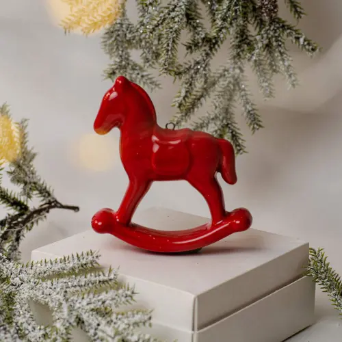Лошадка качалка красная глазурь Размеры: 8 х 2,5 х 9 см, Вес:35 гр. Лошадка качалка красная глазурь Размеры: 8 х 2,5 х 9 см, Вес:35 гр. фото
