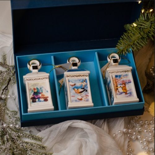 Набор 3 изделия Фонарики (фарфор, деколь) Набор 3 изделия Фонарики (фарфор, деколь) фото