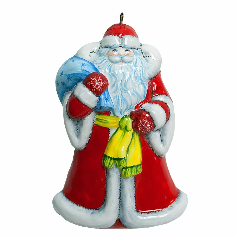 Новогодняя игрушка шар на ёлку стеклянный Klavdievo Дети у камина, 100 мм, ретро (4820001026283)