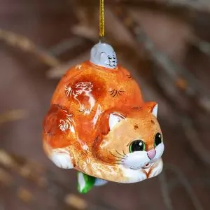 Колокол Кот (рыбка-бомбошка) подвесной фото